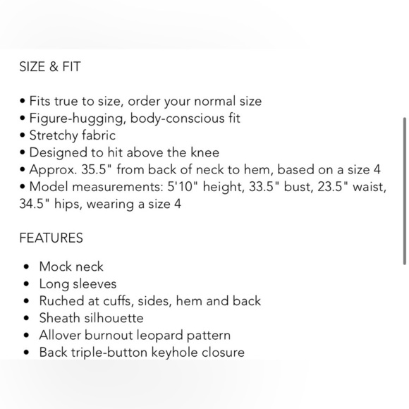 NWT | Likely | Leopard Burnout Wylie Dress - Picture 7 of 7